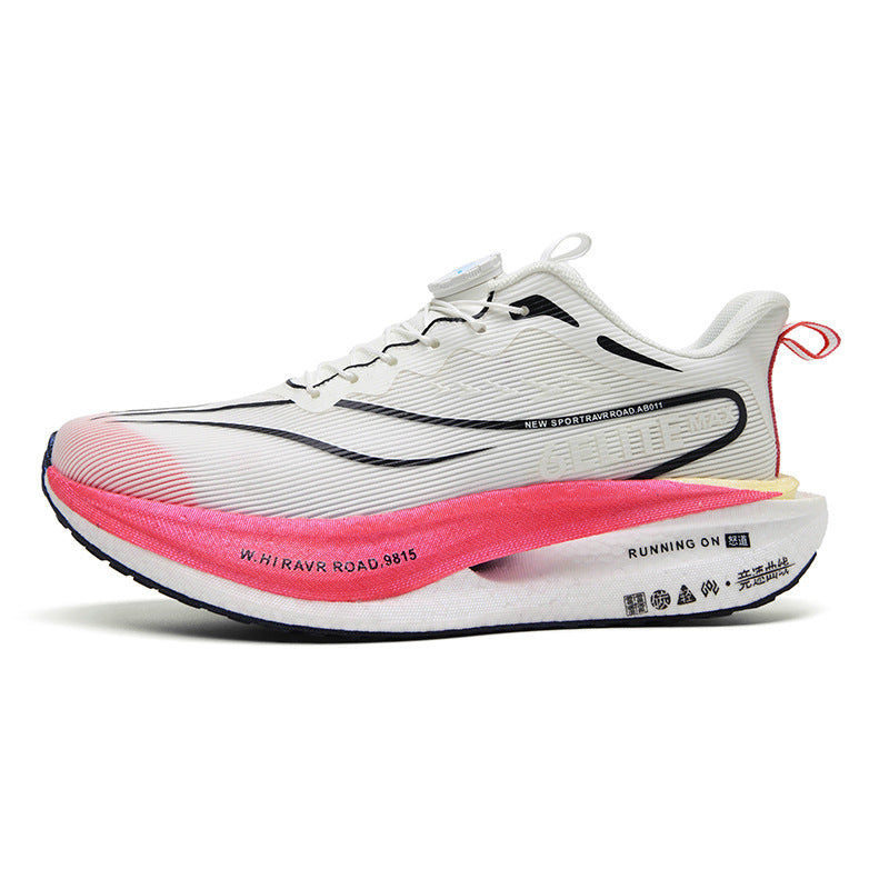 Feiteng6New Style Real Explosive Carbon Plate High Elastic Cushioning Running Shoes Luminous Casual fashion Couple Rotating Buckle Sneakers