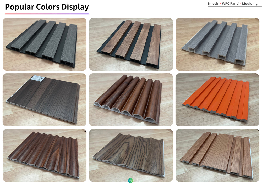 Waterproof Wooden Grain Exterior Gates Para PVC Decorative Wall Cladding Wpc Exterior Wall Panel