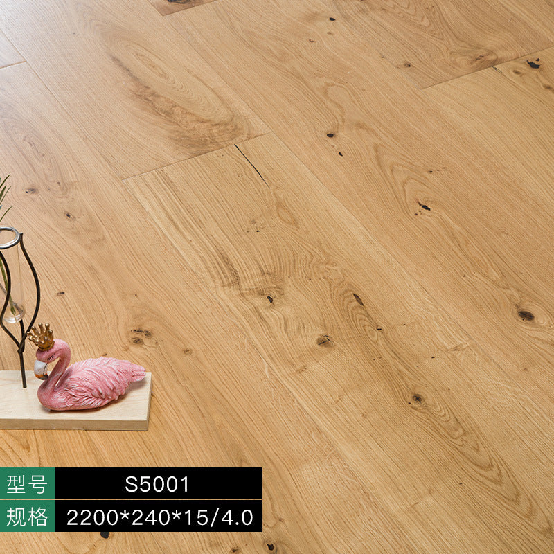 Door-to-Door Installation Old Three-Layer Large Board Pure Three-Layer Solid Wood Floor Oak Log3.0-4.0mm Underfloor Heating