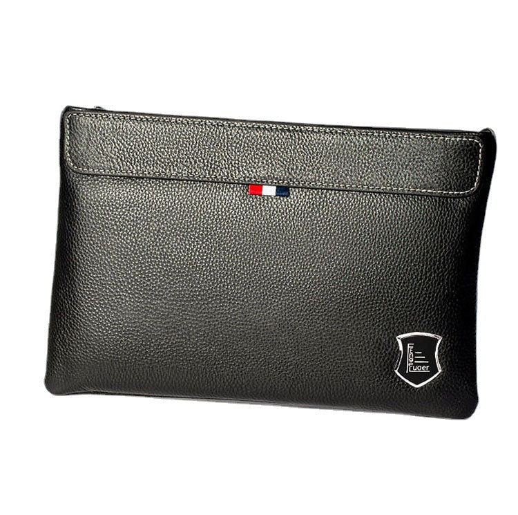 Genuine Leather Clutch Bag with Password Lock, Business Handbag, Casual Large Capacity Pure Top Layer Cowhide Men's Clutch