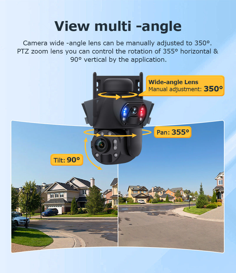 6MP High Definition Bullet Camera36Optical zoom outdoor full color night vision4G Wireless Solar Camera