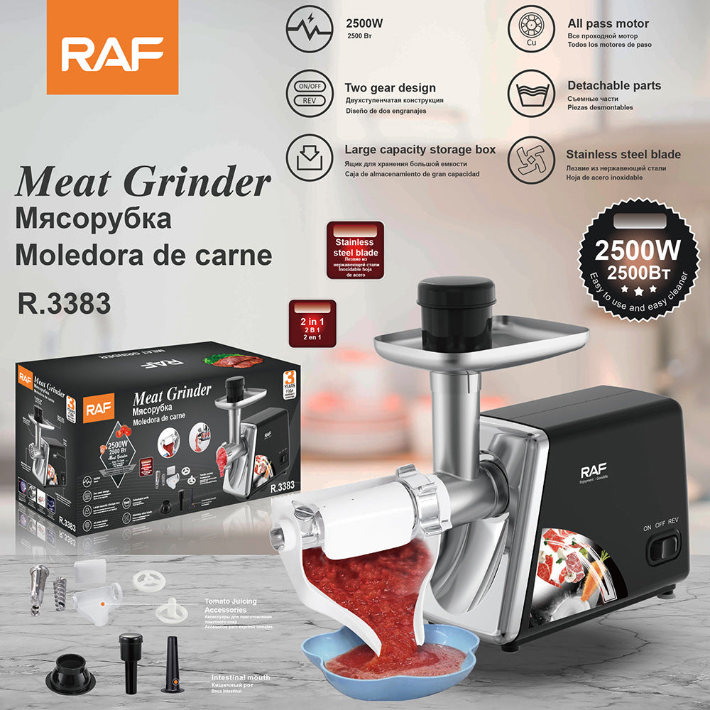 RAF European Standard Household Electric Vegetable Chopper Meat Grinder Small Multifunctional Enema Machine Small R.3383