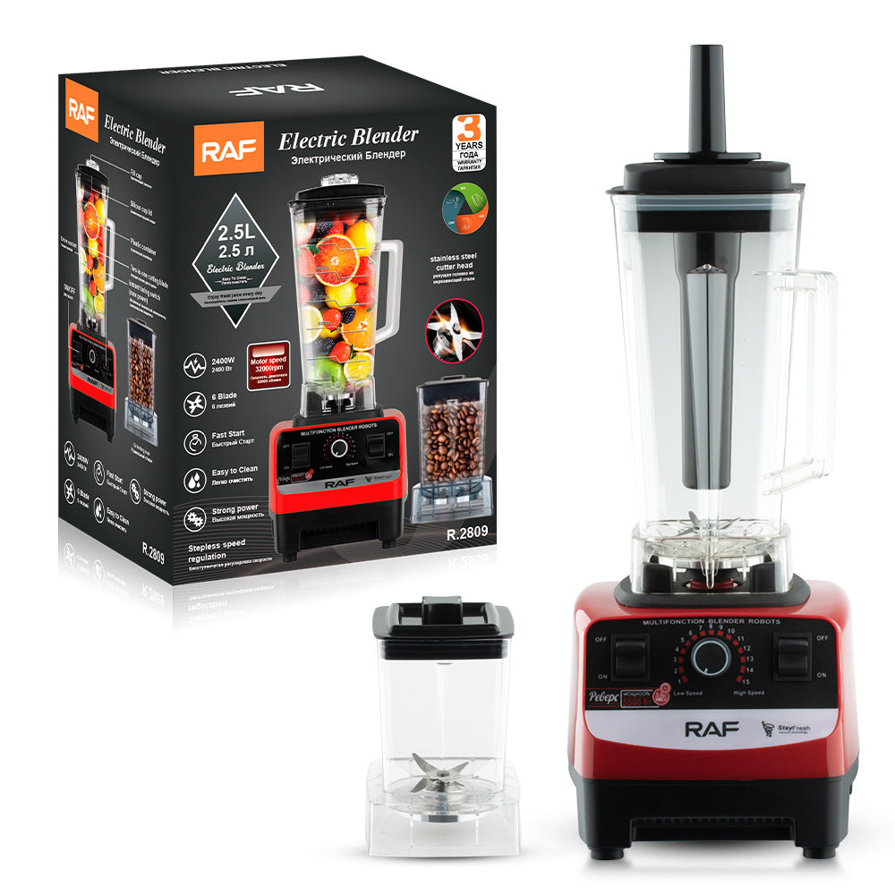 RAF European Standard Multifunctional Electric Juicer Stainless Steel Blender Household Fruit and Vegetable Juicer Soy Milk Maker Bean Grinder