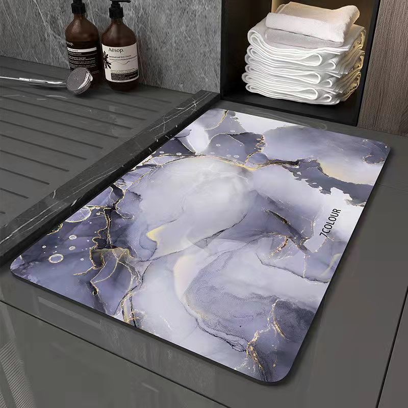 Geometric Abstract Entryway Non-Slip Mat Home Bathroom Doorway Water Absorption Soft Mat Easy to Clean Tech Cloth Entrance Mat