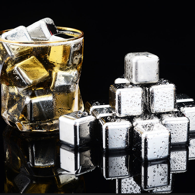 304Stainless Steel Ice Cubes Home Bar Quick-Freezing Ice Wine Stone Set Whiskey Beer Chilled Metal Ice Cubes
