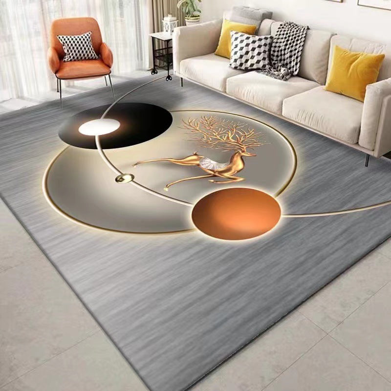 Carpet Resistant to Dirt Easy to Maintain Living Room Carpet Light Luxury Bedroom Non-Slip Crystal Velvet Carpet Bedside Warm Blanket