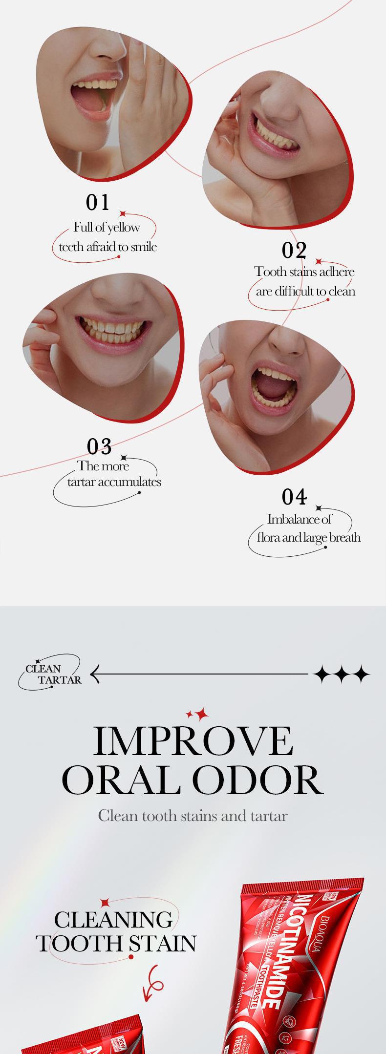 BIOAOUA Baking Soda Gum Care Toothpaste Clean the Mouth and Freshen Breath Genuine Toothpaste Wholesale