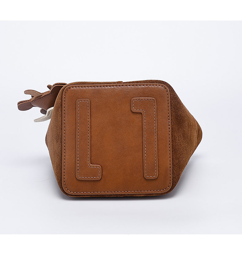 European and American Retro Melad Niche Matte Handheld Bucket Bag Fashion Women's Bag Light Luxury Single Shoulder Crossbody Bag