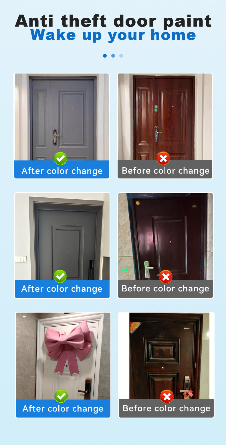 Anti-theft Iron Door Paint Metal Aluminum Alloy Iron Door and Window Renovation Color Change Rust-Proof Water-Based Paint Latex Paint