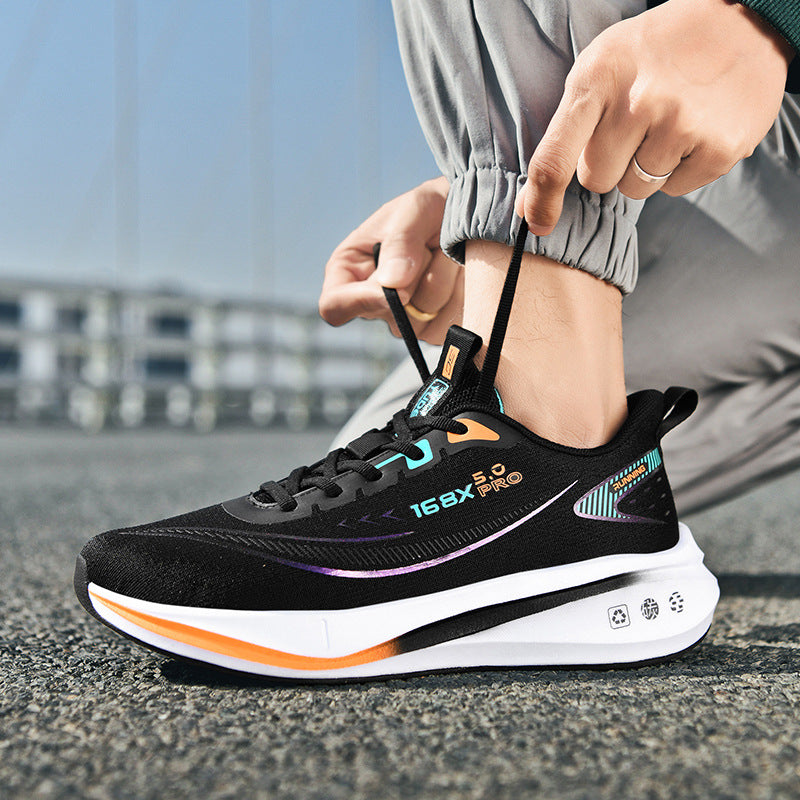 2025Large Size Marathon Running Shoes for Men and Women, Outdoor Aerobic Running, Lightweight and Breathable, Student Physical Test Running Shoes