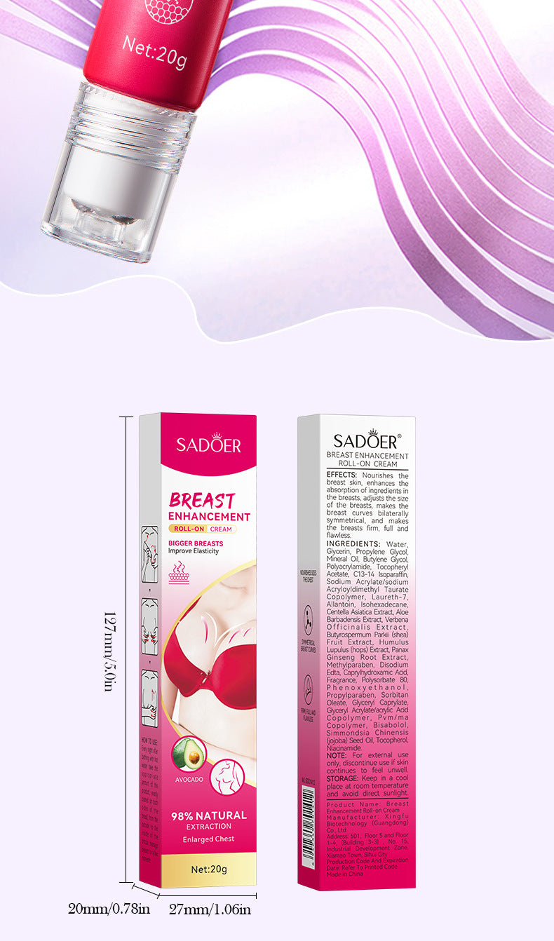Roll-on Cream20g SADOER Breast Firming and Plumping Massage Care Beauty Cream  Wholesale