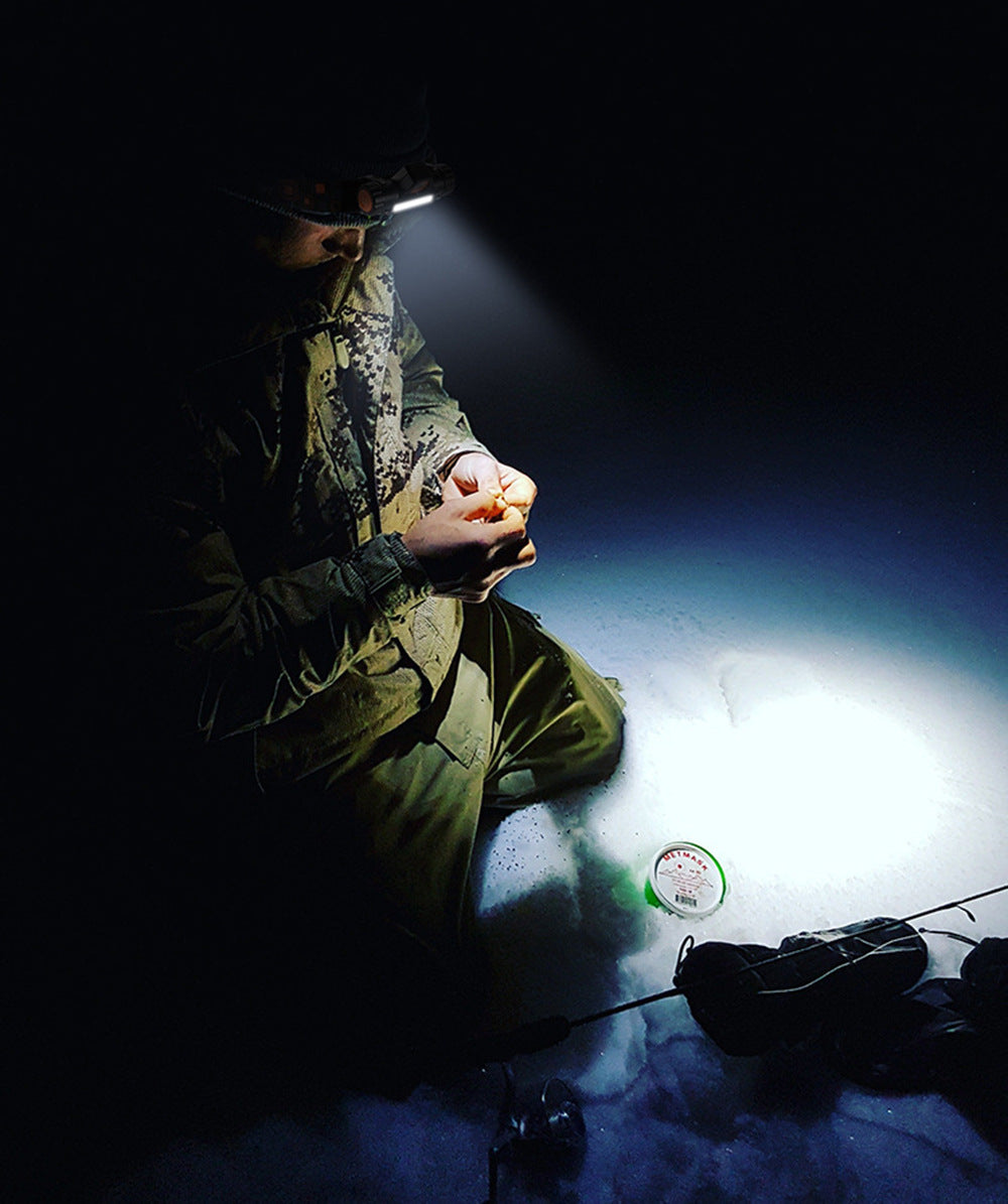 Multifunctional headlight strong light outdoor light night fishing light COB Miner's lamp USB Rechargeable Headlamp with Magnetic Work Head