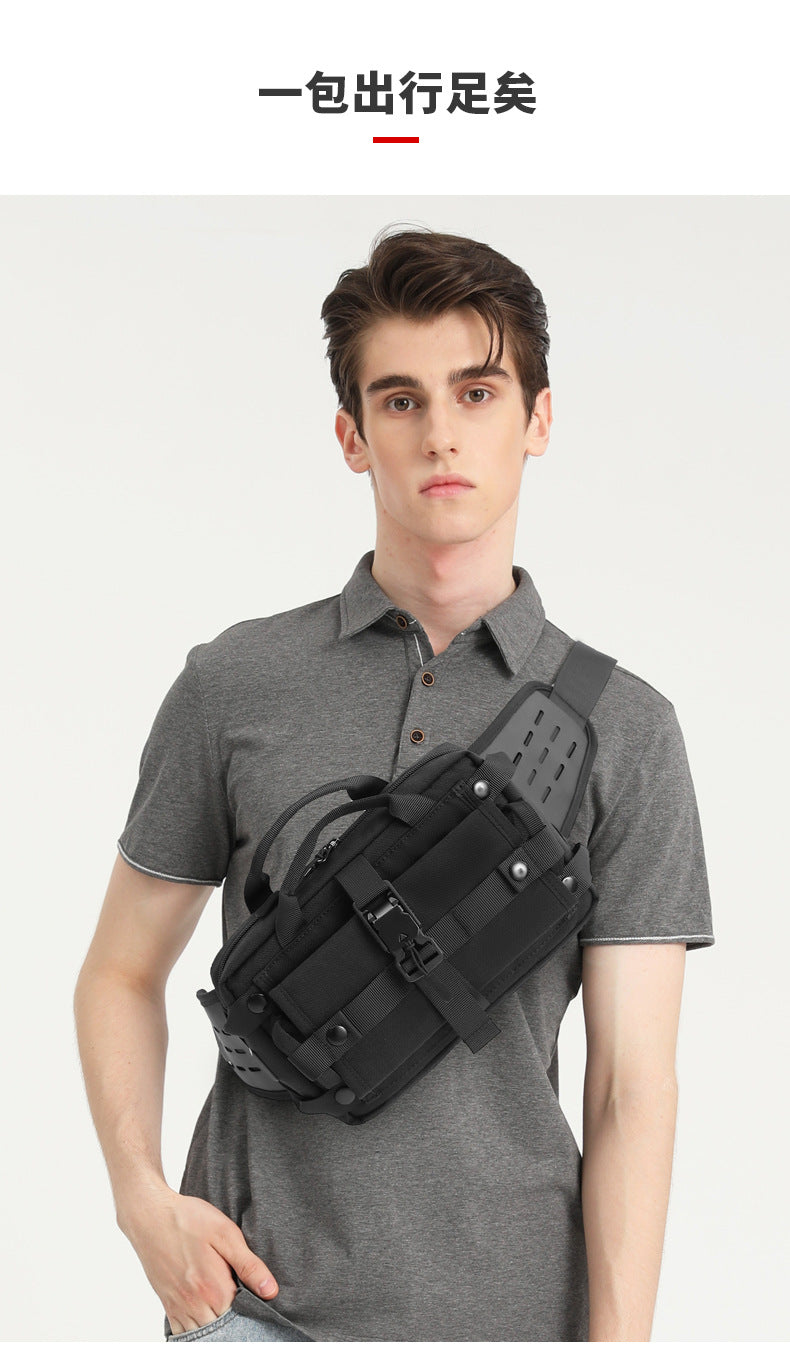 Men's Trendy Tactical Waist Bag Waterproof Small Crossbody Bag Outdoor Sports Cycling Running Lightweight Portable Bag male bag