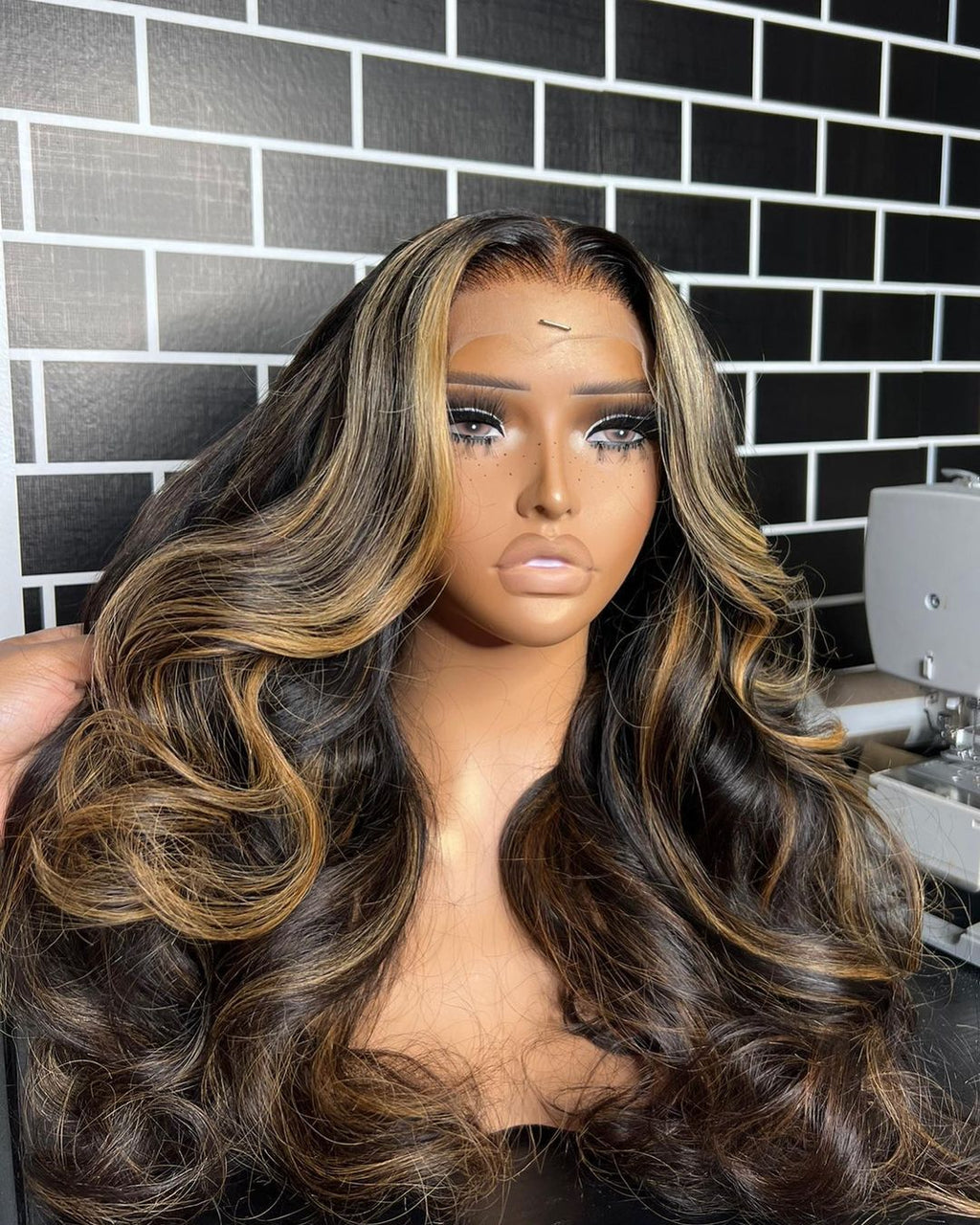 13*6 Lace Front  Blonde Synthetic Wavy Wig