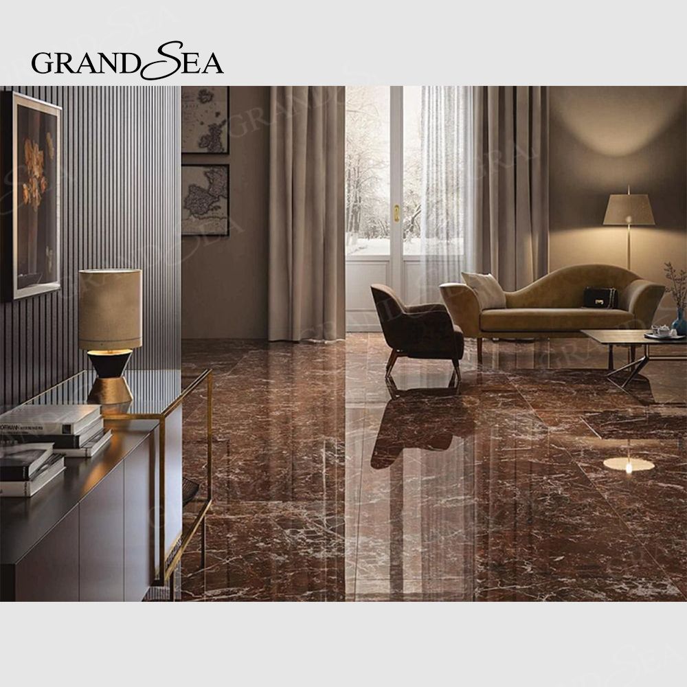 Custom 800x800 Luxury Marble Look Glazed Tile Design Carreaux De Maison Sol Non-slip Wear Resistant Matte Textured Tile