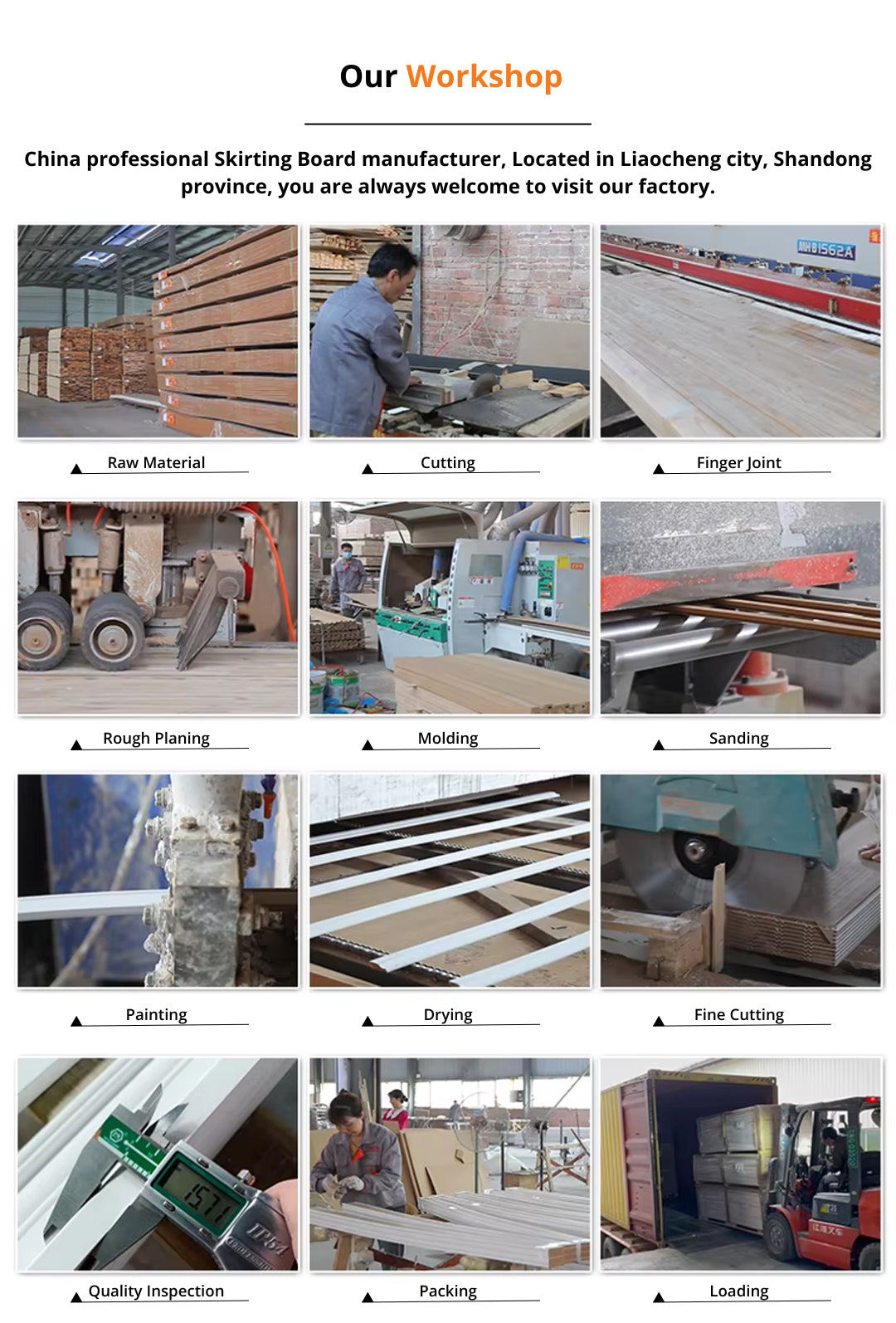Pvc Spc MDF Skirting Board