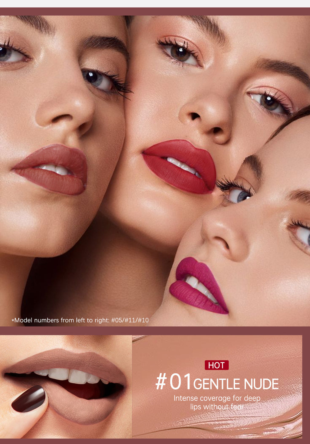 12Color Lip Glaze Set Velvet Matte Matte Lip Gloss Non-Fading Liquid Lipstick European and American Makeup