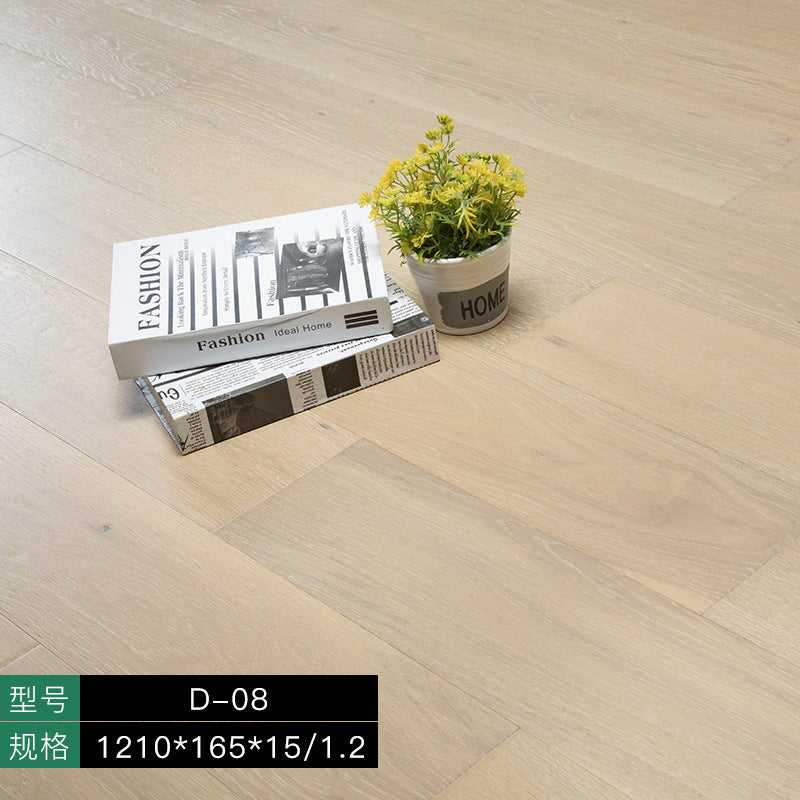 In stock wholesale Door-to-Door Installation Oak Multi-layer Small Knot Locking Solid Wood Flooring Eco-friendly Underfloor Heating Composite Flooring