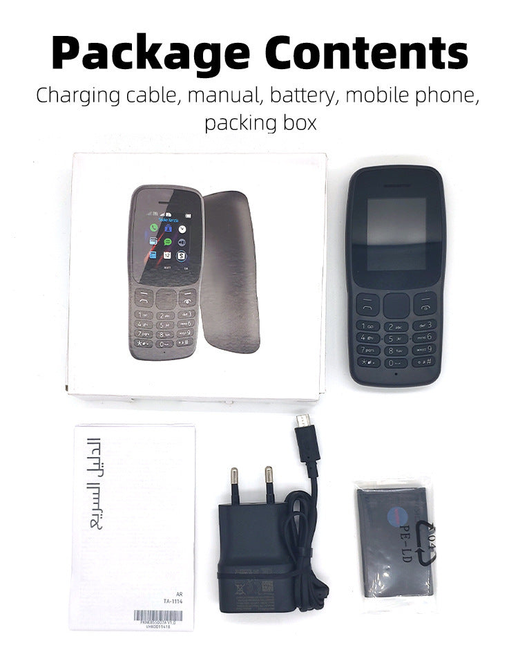 Mobile Phone106Elderly Phone2G Dual SIM Feature Phone with Loud Volume GSM Ultra-long Standby Button Elderly Phone Wholesale