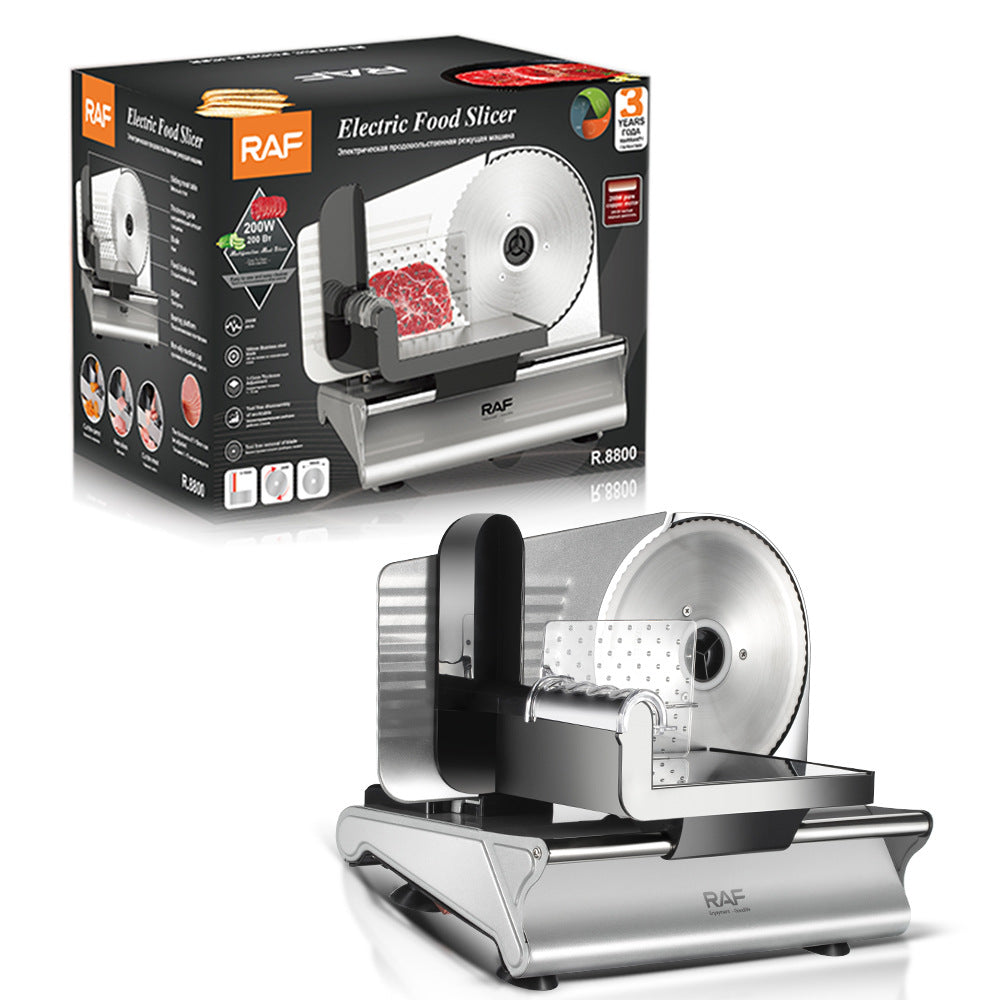 【】Electric Slicer Stainless Steel Meat Slicer Sliced Sausage Household Multifunctional   R8800