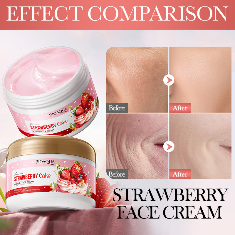 Strawberry Cake Nourishing Cream BIOAOUA Moisturizing skin moisturizing cream  foreign trade wholesale