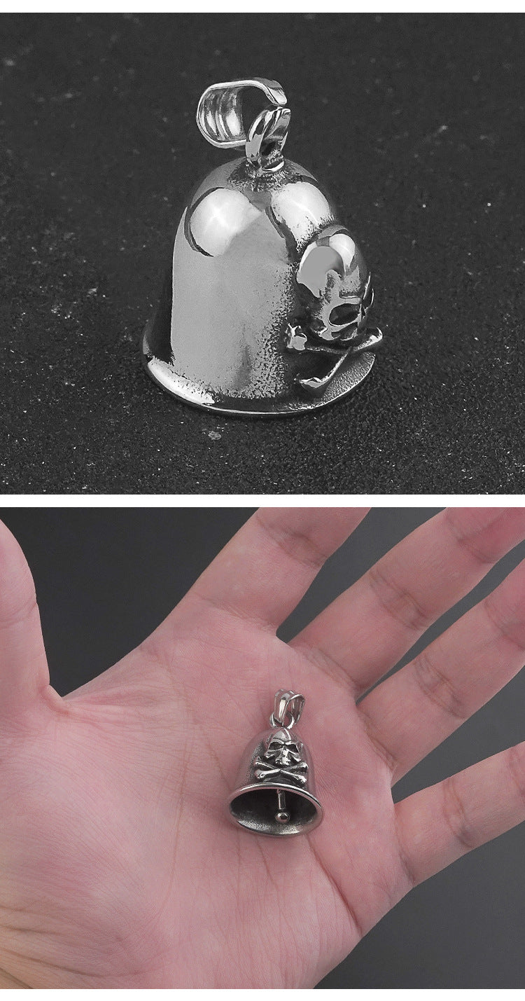 New Stainless Steel Skull Bell Casting Polishing Oiling Titanium Steel Lucky Bell Source Factory Wholesale