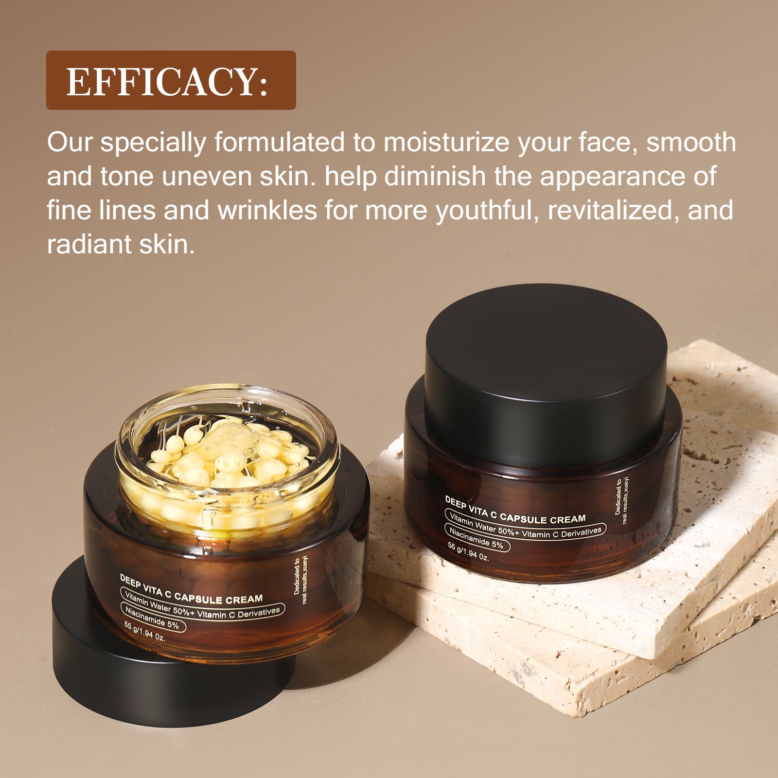 All VC Facial Capsule Cream Wrinkle Smoothing Anti-Wrinkle Essence Cream Hydrating Moisturizing Universal Face Cream