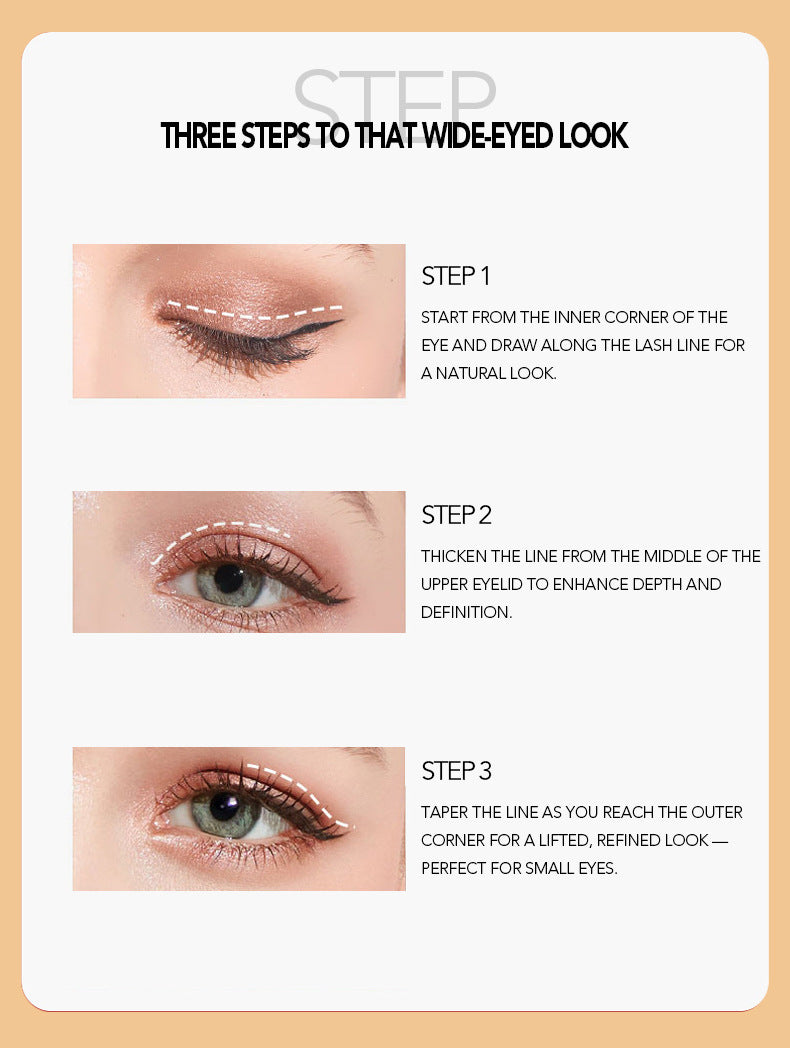 European Beauty Double-ended Natural Eyeliner+Curling Mascara Cream Two-in-One Quick-Drying Waterproof Non-Smudging
