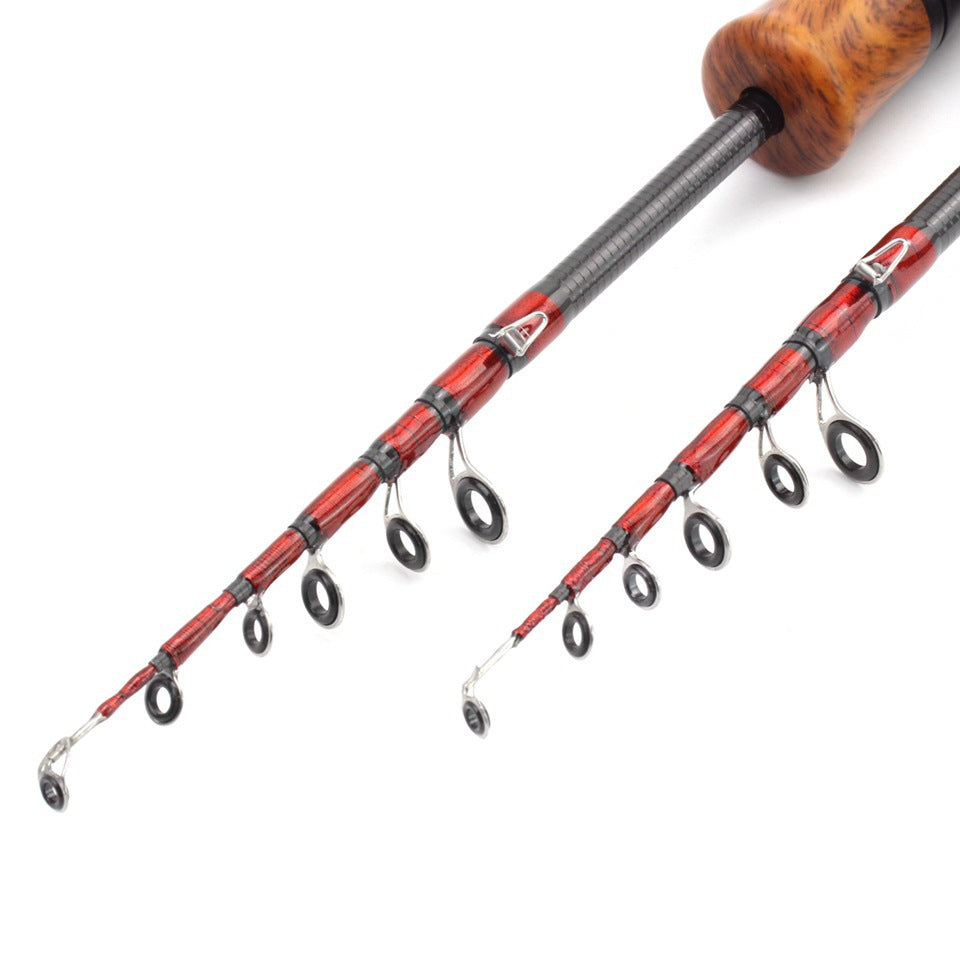 A Gun Handle Retractable Horse Mouth Rod Retractable Lure Rod ul Adjustable Lure Rod Ultra-light Pocket Fly Fishing Rod