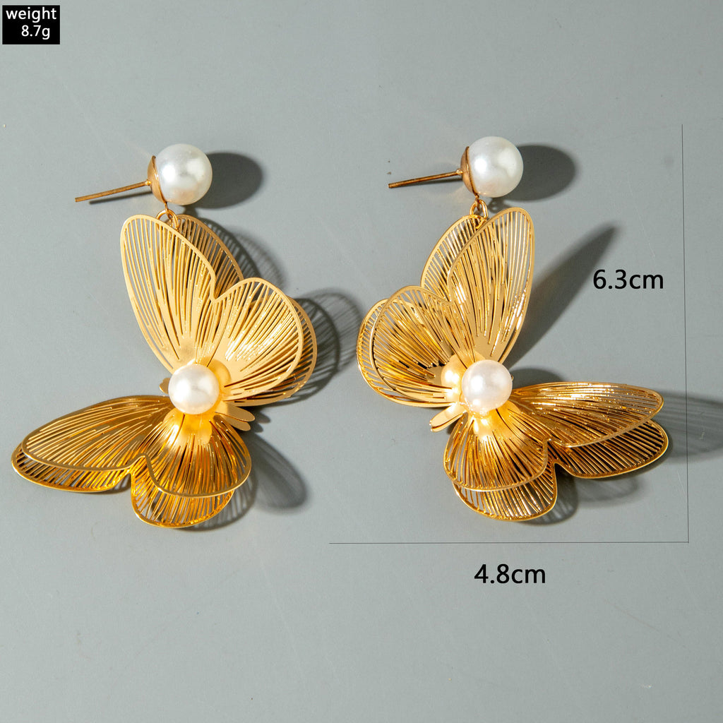 European and American Niche Ginkgo Leaf Tassel Necklace Design Sense Retro Pull-out Imitation Pearl Choker Jewelry choker