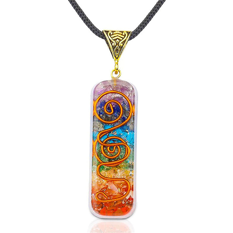 Couple Necklace Natural Crystal Stone Necklace Set for Men Versatile High-End Resin Crystal Pendant Set