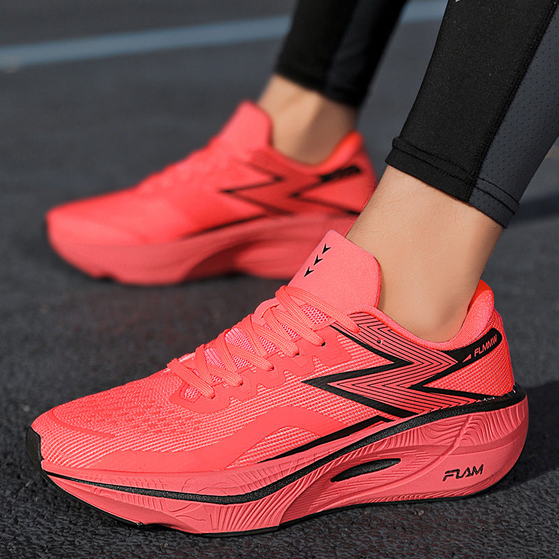 Summer New Mesh Breathable Carbon Plate Ultra-light Sports Shoes for Teenagers Couples Casual Fashion High Elastic Soft Sole Running Shoes