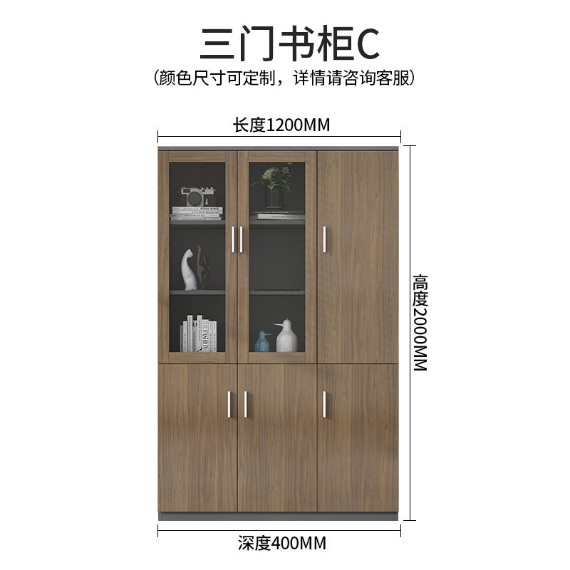 File Cabinet High Cabinet Wooden Simple Modern Archive Cabinet Document Cabinet Storage Cabinet Bookcase with Lock Office Cabinet