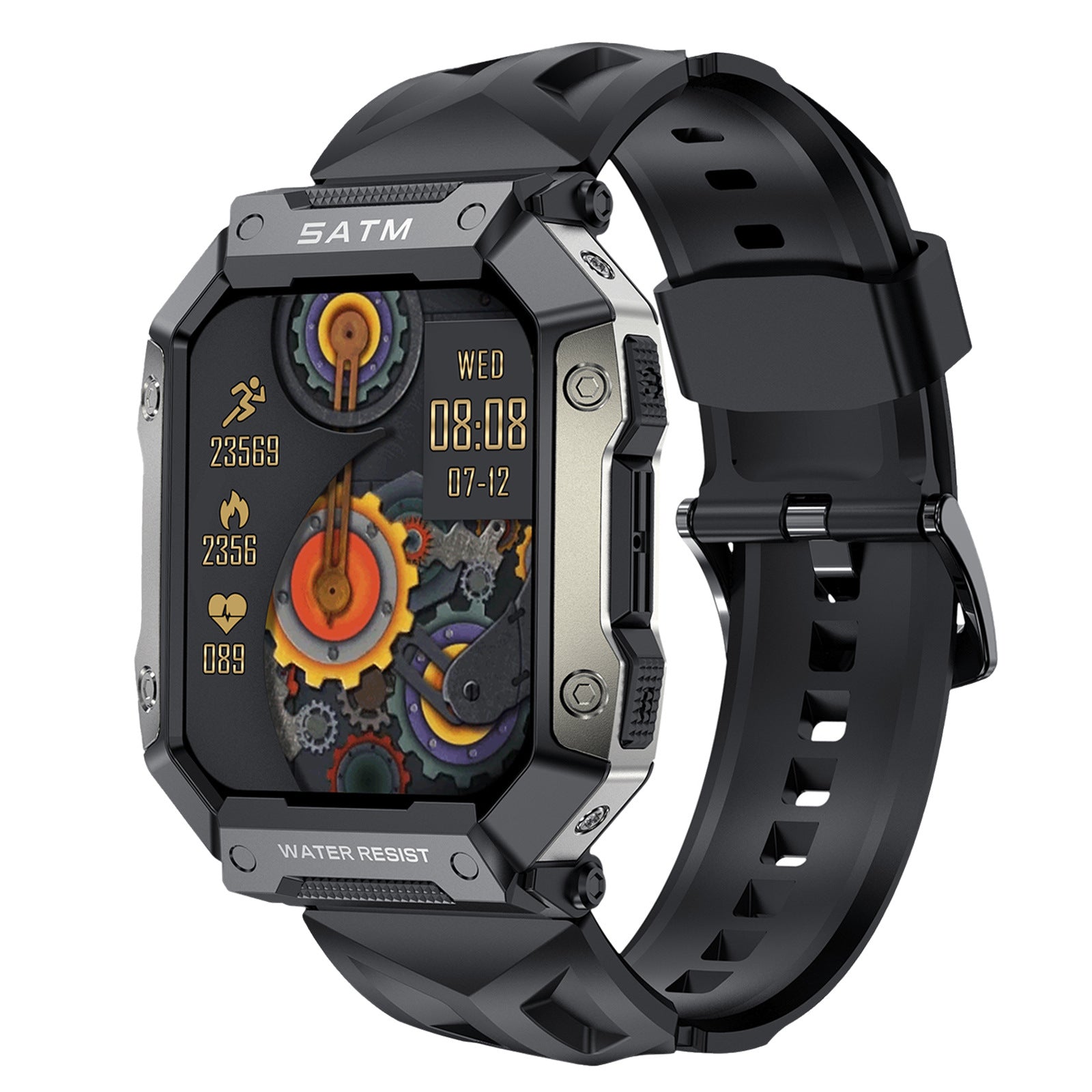 PG333Smart Watch2.01inch Bluetooth Call, Heart Rate Monitor, Pedometer, Sleep Tracker, Message Reminder, Waterproof, Shockproof, Dustproof Sports