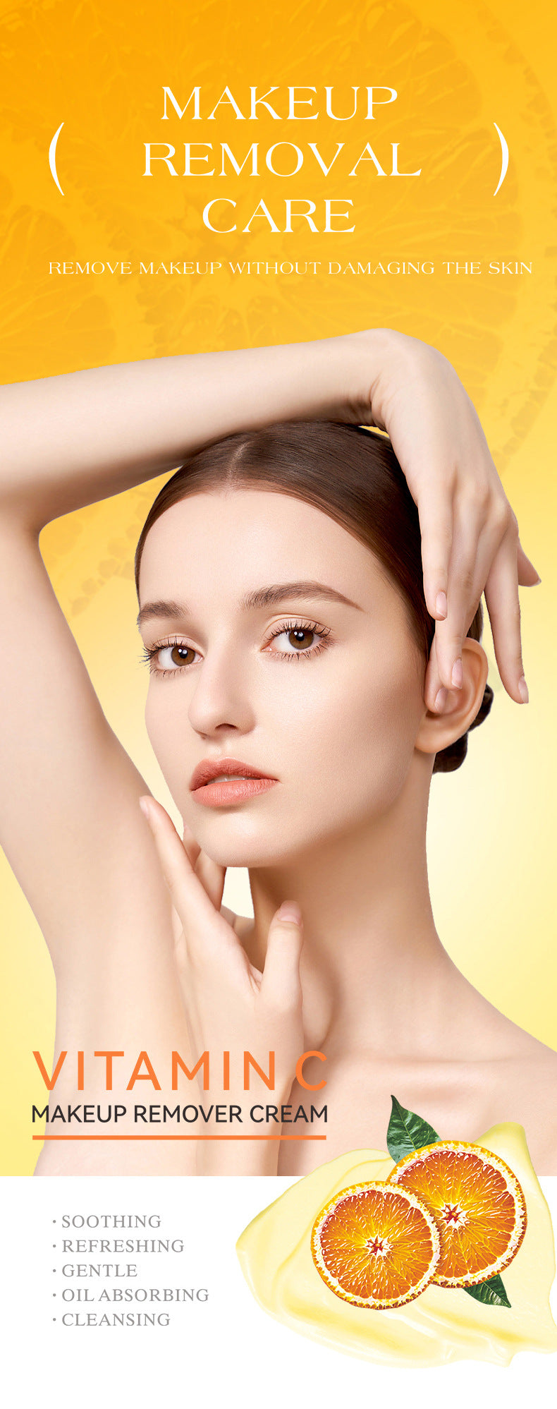 ICVC#Makeup Remover Cream Facial Cleansing Easy Makeup Removal Vitamin C Moisturizing cream30g Packaging European Beauty Makeup