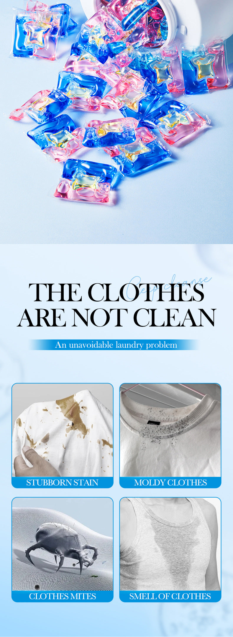 Laundry Pods SADOER Deep Cleaning Clothes Clean Laundry Detergent  Foreign Trade Wholesale