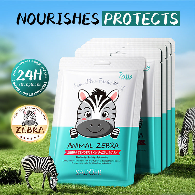 Animal Zebra Pattern Skin Rejuvenation Mask SADOER Moisturizing and Hydrating Face Mask  Wholesale