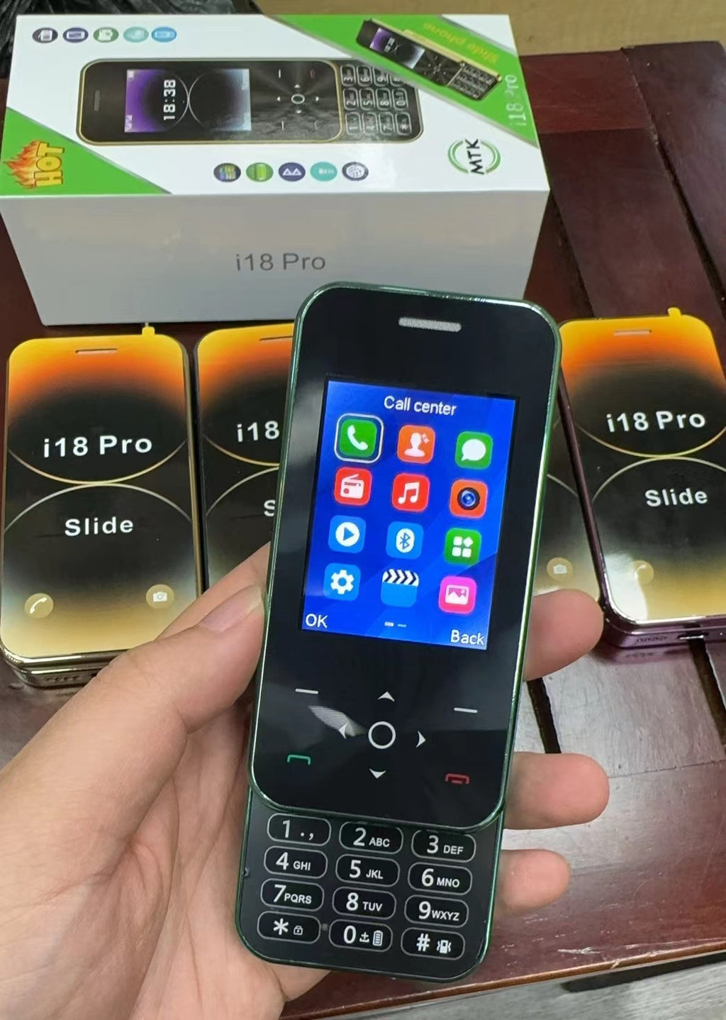 Slide Function Phone Flip Cover Elderly Button Phone Pocket Female Foreign Backup Phone
