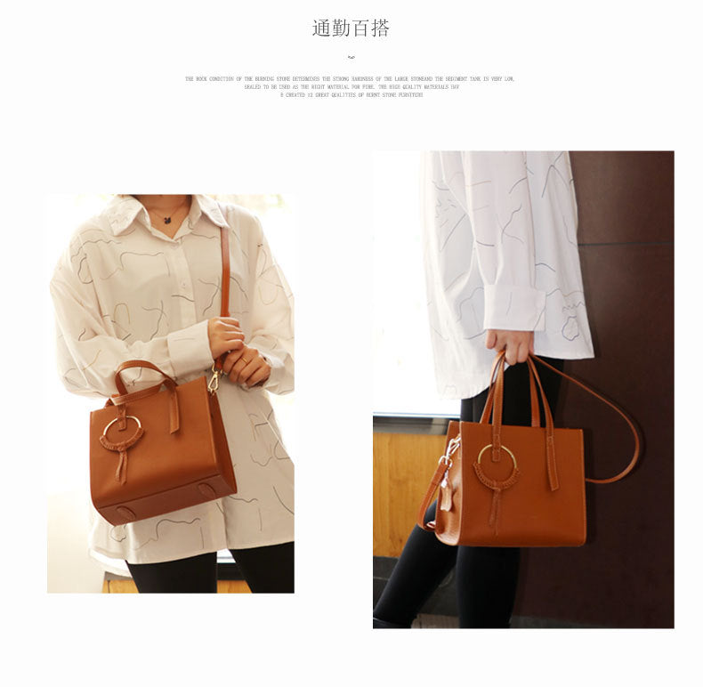 Simple Women's Single Shoulder Handbag Large Capacity Women's Crossbody Bag for Work Commute Cowhide Women's Bag In Stock Wholesale