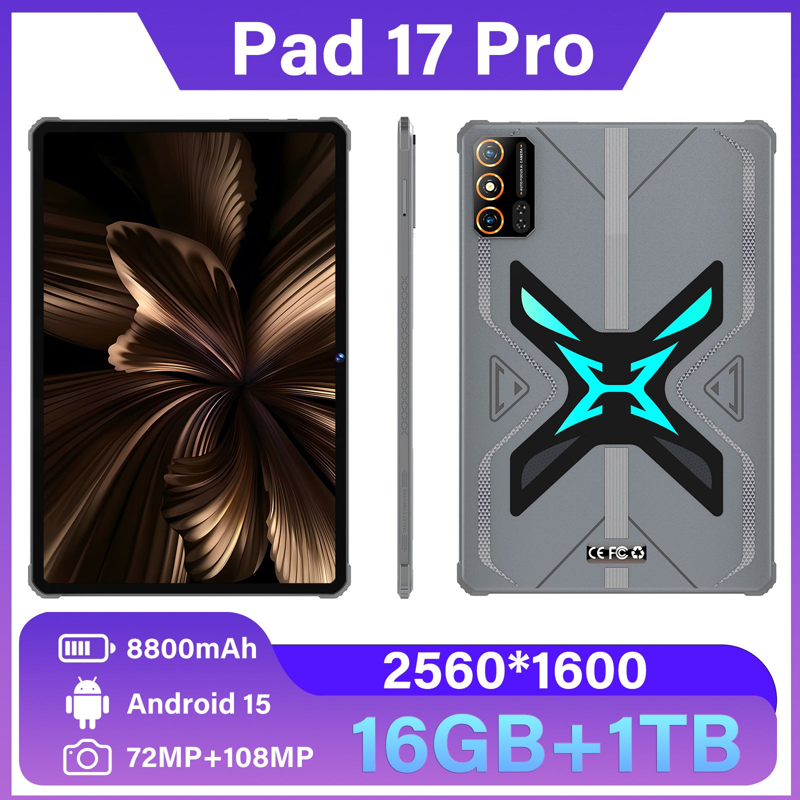 Tablet Pad 17 Pro High-End Android Smart Tablet10Inch WiFi Bluetooth tablet available