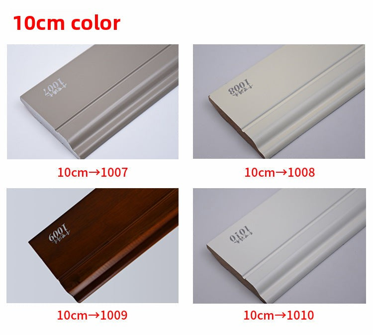 Ivory white solid wood skirting board 10cm Raw wood lines 10Centimeter wooden flooring with white skirting board
