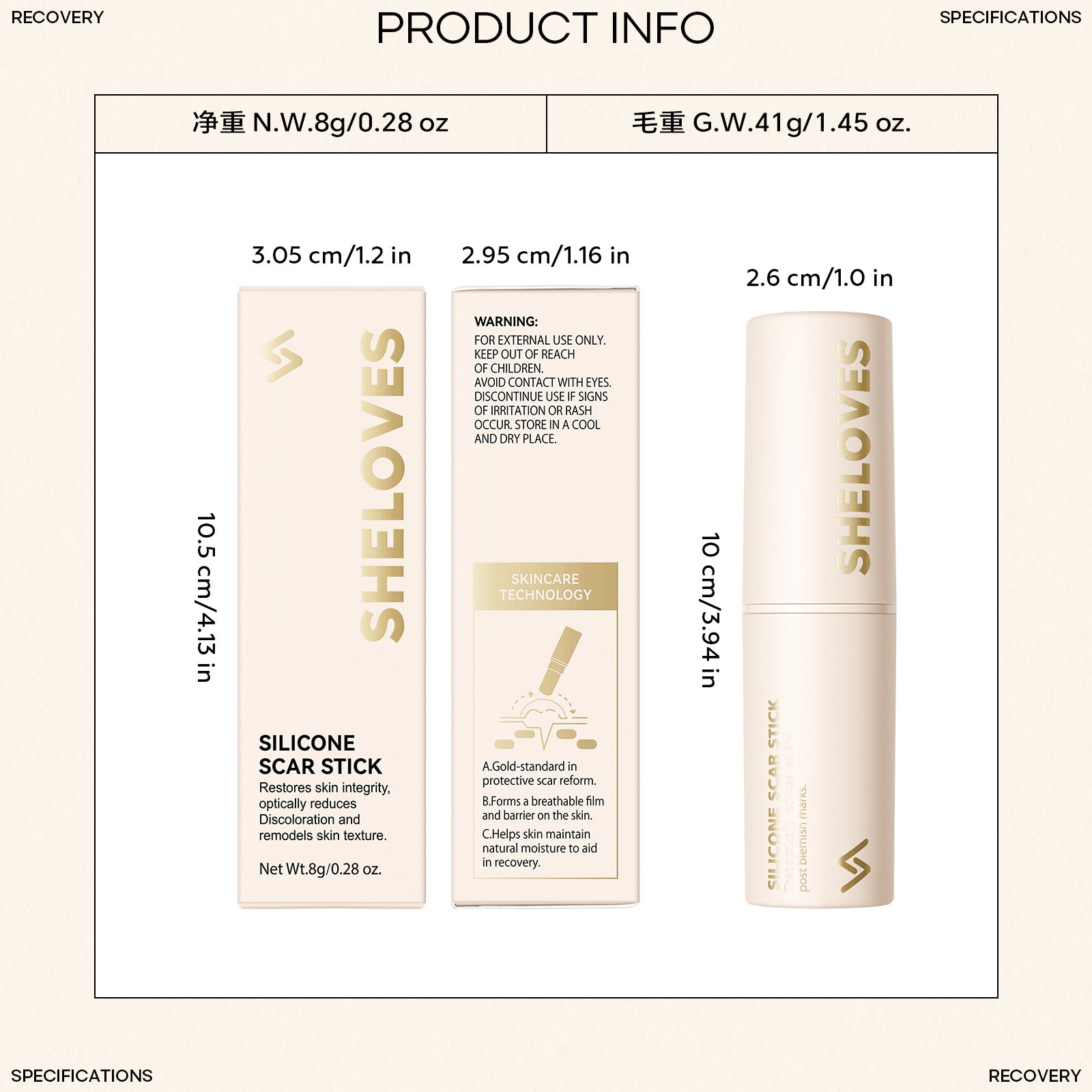 Silicone Scar Stick SILICONE SCAR STICK Acne Marks and Pits Care Lightening Cream Silicone Scar Gel