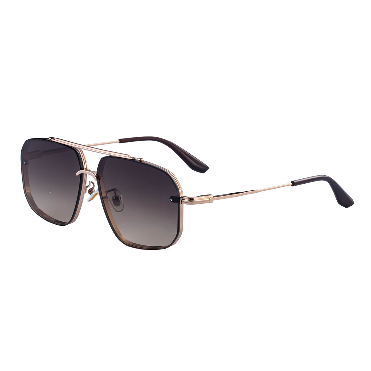 2025New European and American Fashion Square Frame Sunglasses for Men High-End Frameless Sunglasses Men Trendy Sun Protection shades