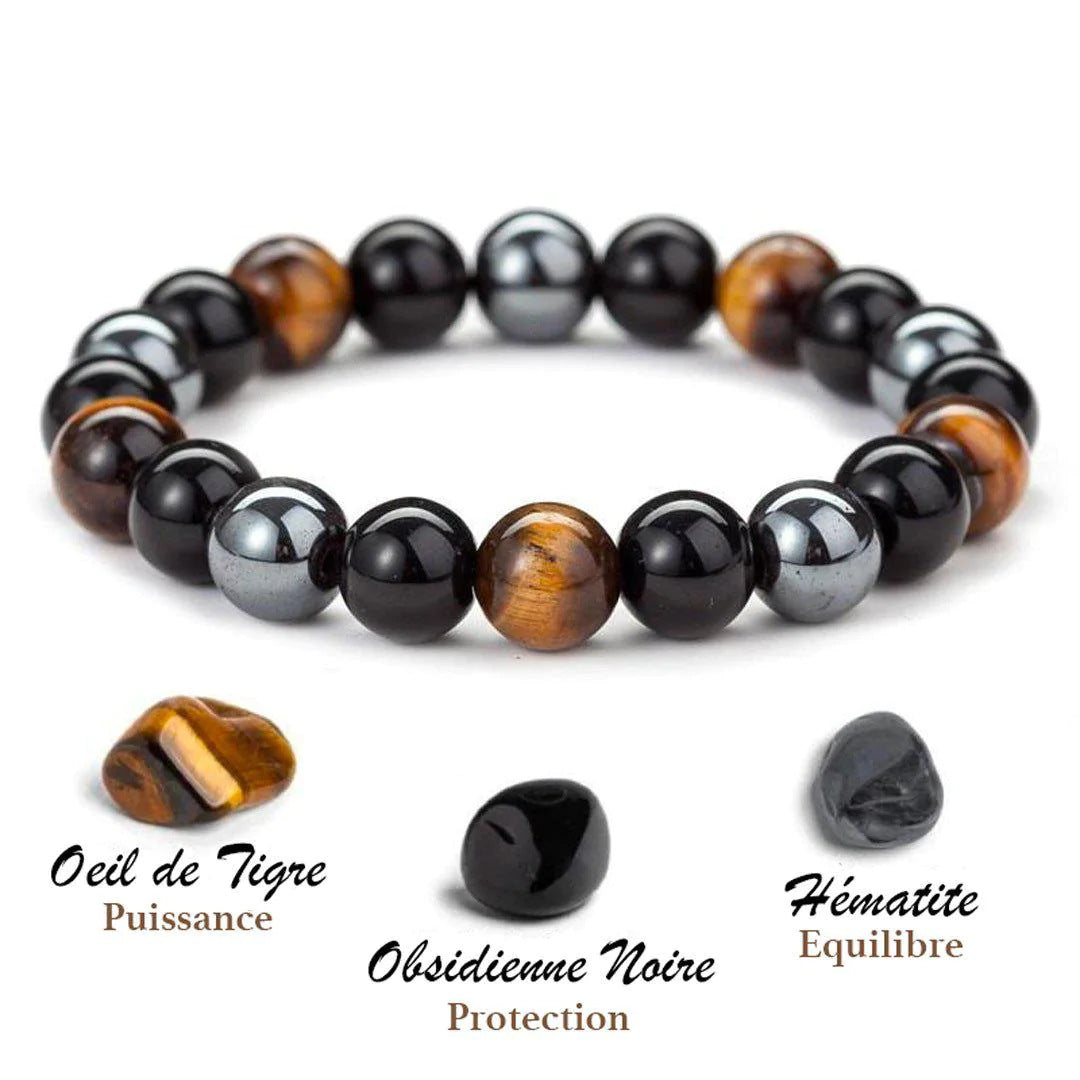European and American Popular Natural Stone Beaded Bracelet Red Wood Grain Round Bead Stone Bracelet Wholesale