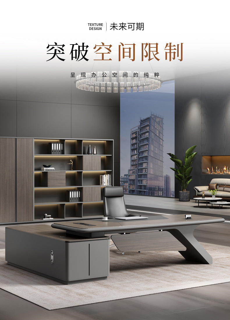 Painted Office Desk Executive Desk President Leader Chairman Boss Desk Office Manager Desk Office Desk and Chair Set