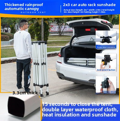 Four-Corner Rainproof Automatic Tent Large Umbrella Four-Legged Canopy Outdoor Stall Use Sunshade Rain Cover Wholesale