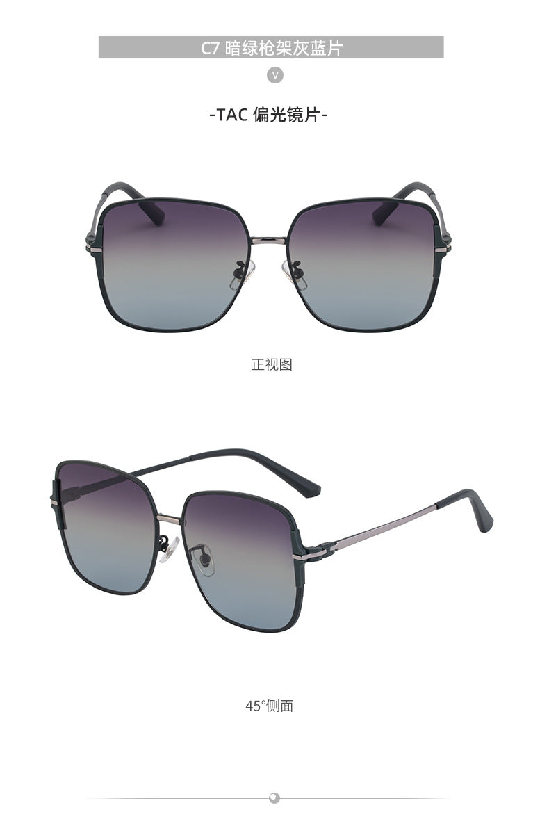 2025New European and American Fashion Square Frame Polarized Sunglasses for Women High-end Outdoor Sun Protection Sunglasses Wholesale