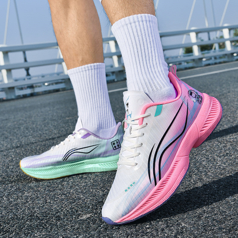 Autumn New Parent-Child Nezha Ao Bing Fashion Casual Sports Shoes Popcorn Carbon Plate Lightweight Comfortable Running Shoes