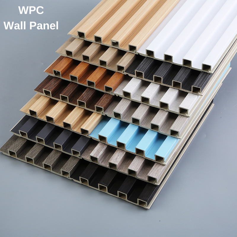 Home Decoration Tv Background Fluted De Wpc Tv Wall Panel