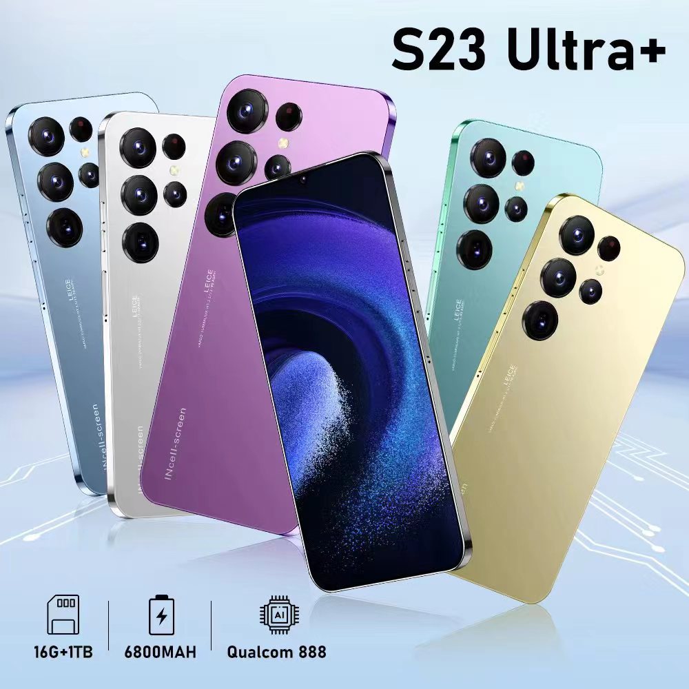 New S23Ultre Android7.3Large Screen Smart5G Mobile Phone16+1T Source Factory AliExpress TK